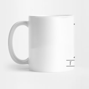 L (Fifty) Black Roman Numerals Mug